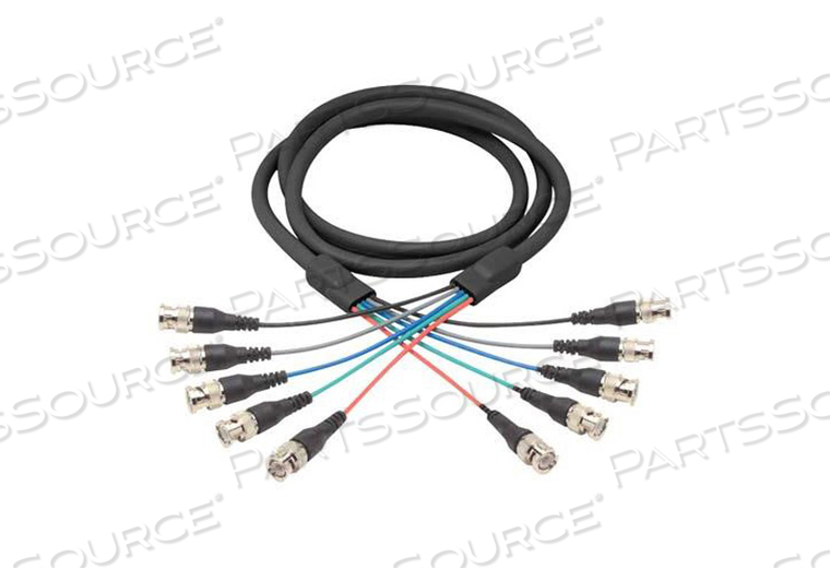 5 BNC PLUG MALE/MALE 25FT L BLACK PREMIUM RGB MULTI-COAXIAL CABLE by L-com, Inc.