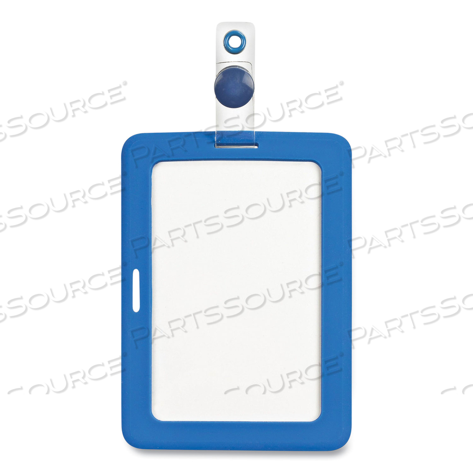 MYID BADGE HOLDER, VERTICAL/HORIZONTAL, 3 5/8 X 2 1/4, BLUE, 1/EA by Cosco