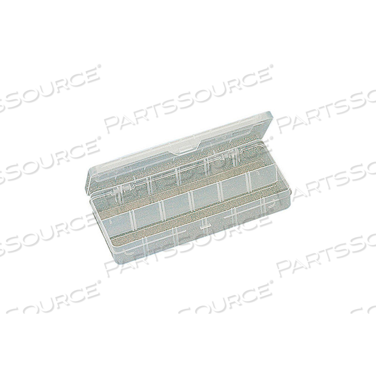 12 ADJUSTABLE PLASTIC COMPARTMENT BOX 10"L X 4-3/4"W X 1-1/2"H by Eclipse Enterprises, Inc. 12 ADJUSTABLE PLASTIC COMPARTMENT BOX 10"L X 4-3/4"W X 1-1/2"H by Eclipse Enterprises, Inc.