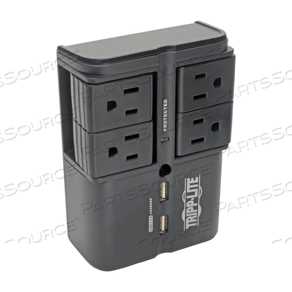 SURGE 4 OUTLET 3.4A USB CHARGER TABLET SMARTPHONE IPAD IPHONE by Tripp Lite SURGE 4 OUTLET 3.4A USB CHARGER TABLET SMARTPHONE IPAD IPHONE by Tripp Lite