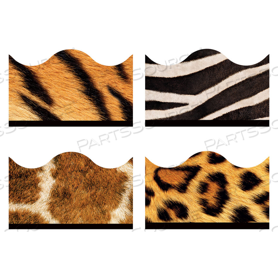 TERRIFIC TRIMMERS PRINT BOARD TRIM, 2.25" X 156 FT, ANIMAL PRINTS, ASSORTED COLORS/DESIGNS 