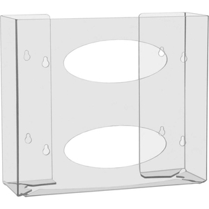 DOUBLE TWO SIDED CLEAR GLOVE BOX HOLDER, PETG PLASTIC, 11"W X 4"D X 10"H by TrippNT, Inc