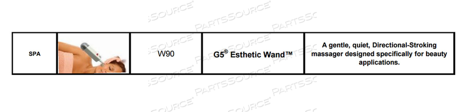 G5 ESTHETIC WAND  (WHITE): A GENTLE, QUIET, DIRECTIONAL-STROKING MASSAGER DESIGNED SPECIFICALLY FOR BEAUTY APPLICATIONS. "C" BATT (NOT INCLUDED) 