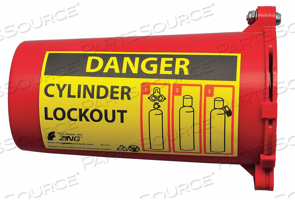 RECYCLOCKOUT LOCKOUT TAGOUT, CYLINDER LOCKOUT, RECYCLED PLASTIC by ZING Green Safety Products