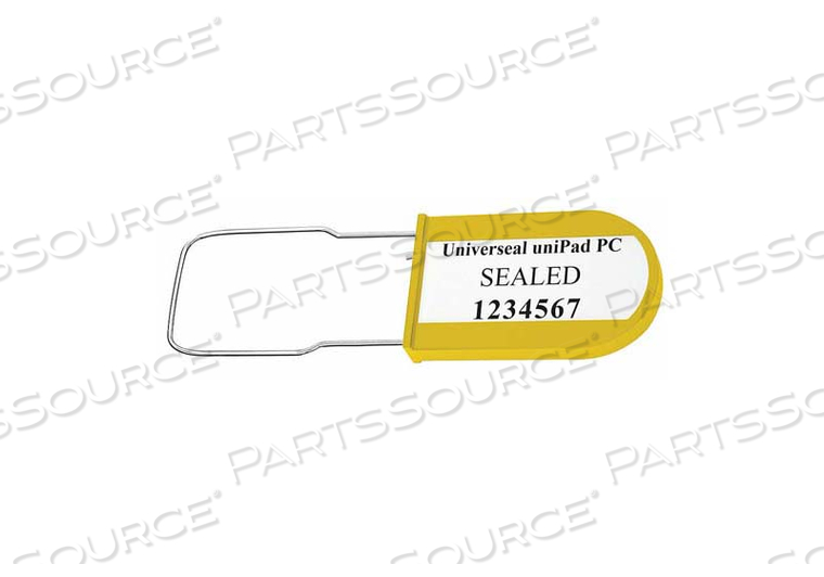 PADLOCK SEAL YELLOW ACRYLIC PK50 by Universeal PADLOCK SEAL YELLOW ACRYLIC PK50 by Universeal
