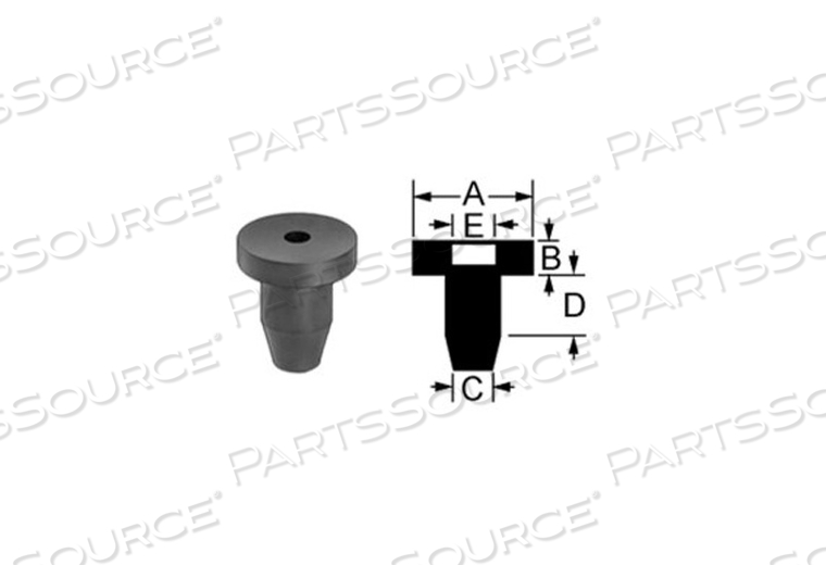 TIP, REPLACEMENT, RUBBER, 1/2IN HOLE SIZE FITS, 1IN STEM MEASURES, 7/8IN DIAMETER, FOR USE WITH: FOR PHELAN STOOL by Alco Sales & Service Co