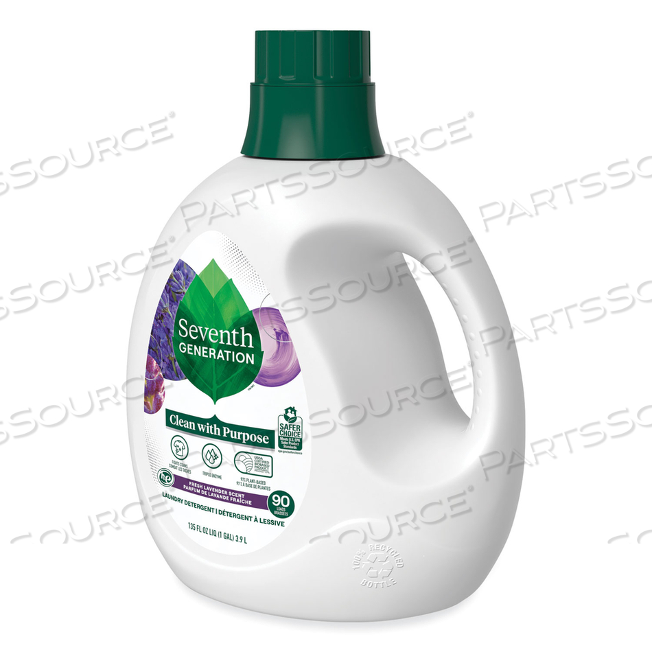 NATURAL LIQUID LAUNDRY DETERGENT, FRESH LAVENDER, 135 OZ BOTTLE by Seventh Generation NATURAL LIQUID LAUNDRY DETERGENT, FRESH LAVENDER, 135 OZ BOTTLE by Seventh Generation