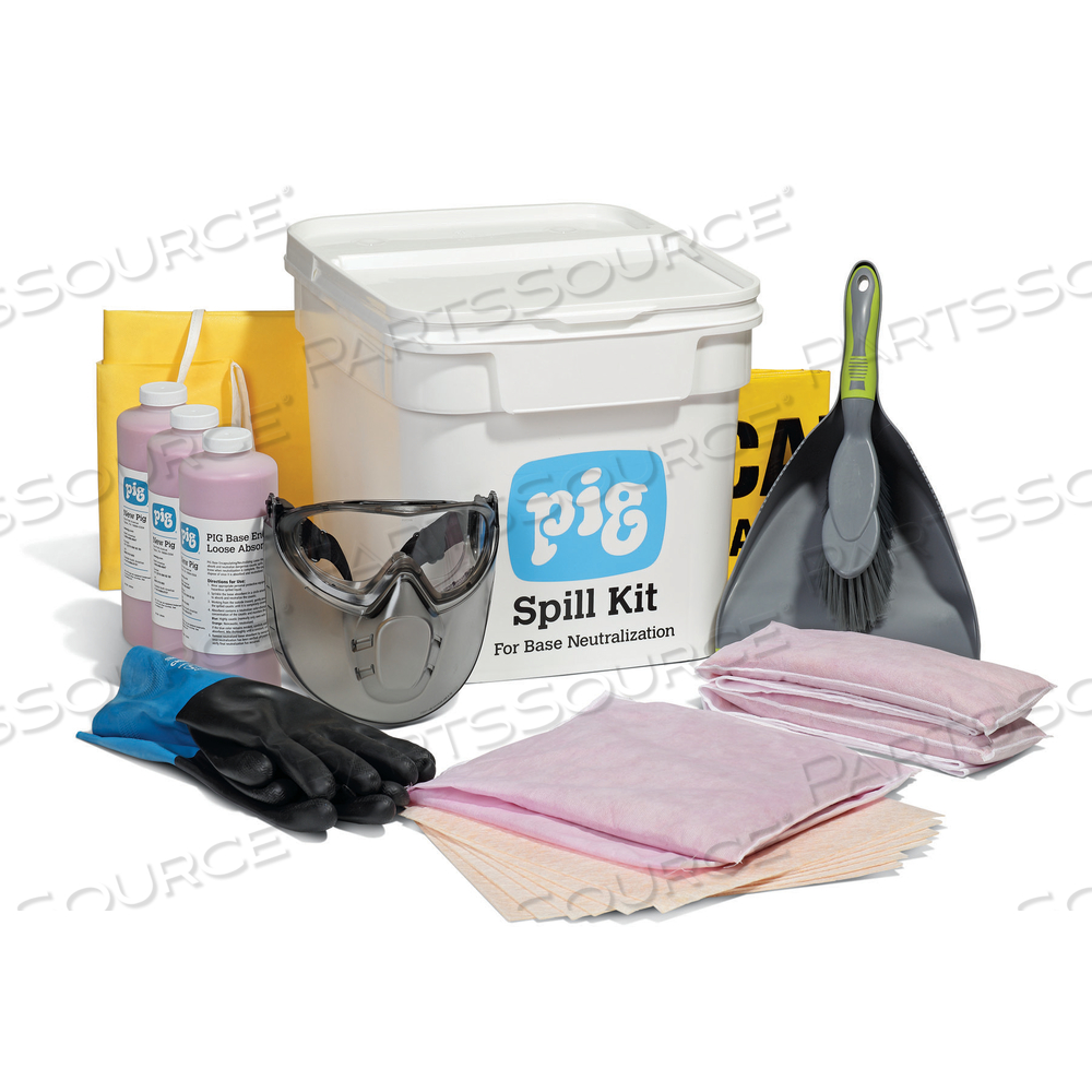 PIG BASE-NEUTRALIZING SPILL KIT IN BUCKET by New Pig Corporation PIG BASE-NEUTRALIZING SPILL KIT IN BUCKET by New Pig Corporation