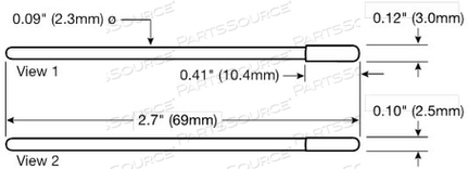 SWAB SEALED FOAM 3" GREY PP by Chemtronics