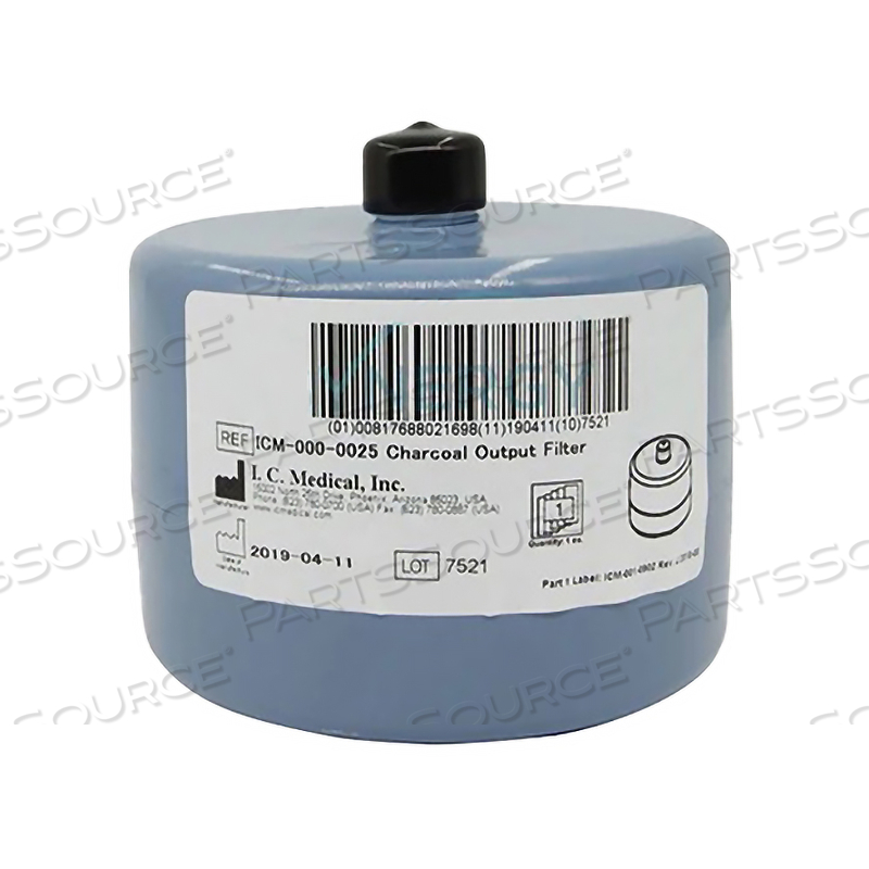 LARGE COCONUT CHARCOAL OUTPUT FILTER by I.C. Medical, Inc.