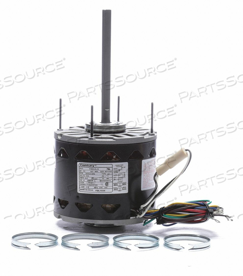 MOTOR PSC 1/3 HP 1075 RPM 115V 48Y OAO by Regal Beloit America, Inc. (Century Electric Motors) MOTOR PSC 1/3 HP 1075 RPM 115V 48Y OAO by Regal Beloit America, Inc. (Century Electric Motors)