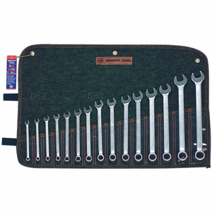 WRIGHTGRIP 2.0 7MM-22MM 12 POINT 15 PIECE SATIN METRIC COMBINATION WRENCH SET by Wright Tool