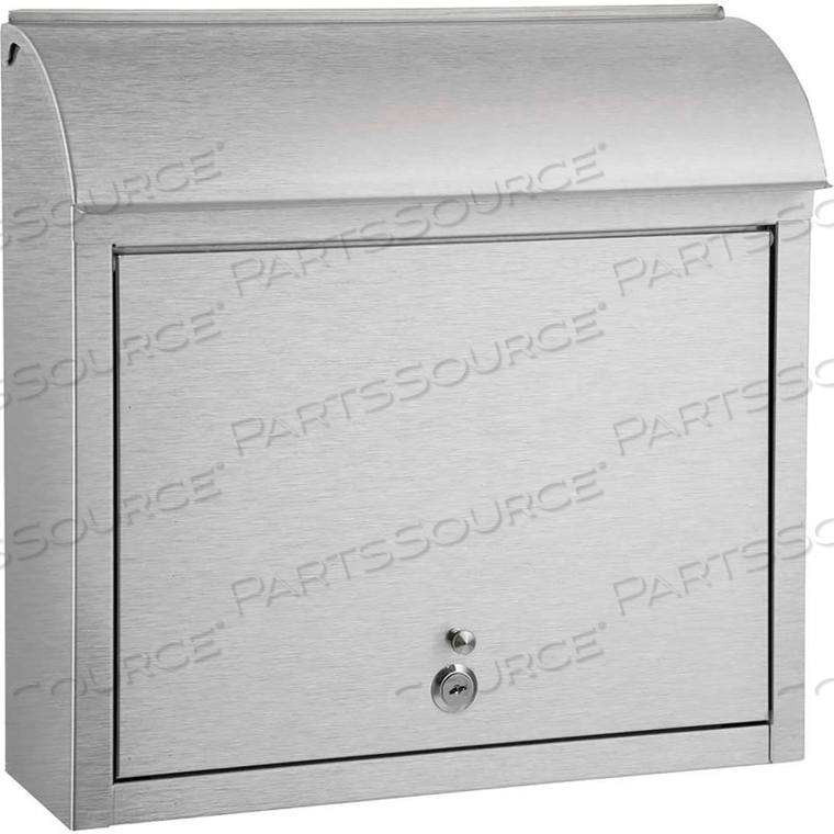 WINFIELD SERIES COMPTON WALL MOUNT LOCKING MAILBOX STAINLESS STEEL by Qualarc WINFIELD SERIES COMPTON WALL MOUNT LOCKING MAILBOX STAINLESS STEEL by Qualarc