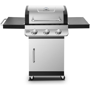 PREMIER 3 BURNER PROPANE GAS GRILL - STAINLESS STEEL by Dyna-Glo