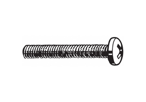 MACHINE SCREW, #6-32 THREAD SIZE, 2 IN LG, STEEL, ZINC PLATED, PAN, PHILLIPS, ASME B18.6.3 by Fabory