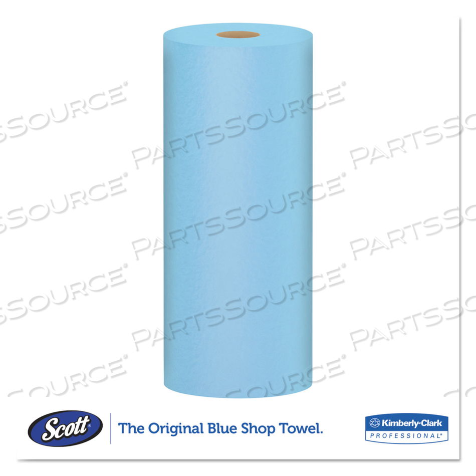 SHOP TOWELS, STANDARD ROLL, 1-PLY, 9.4 X 11, BLUE, 55/ROLL/CARTON by Scott SHOP TOWELS, STANDARD ROLL, 1-PLY, 9.4 X 11, BLUE, 55/ROLL/CARTON by Scott