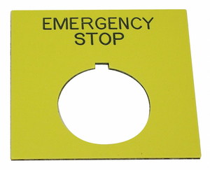 LEGEND PLATE RECTANGULAR EMERGENCY STOP by Rees