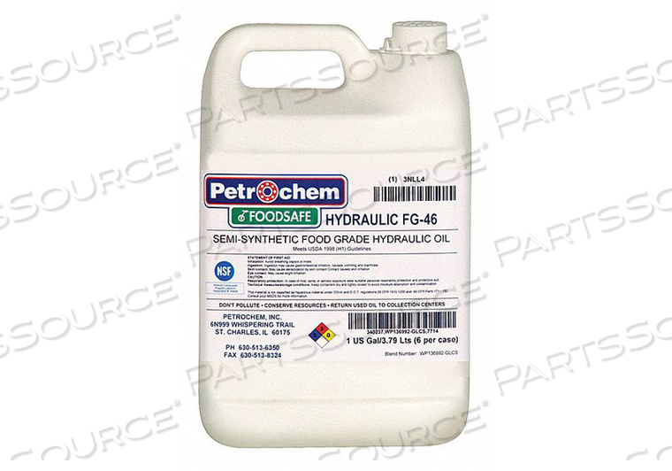 FOOD GRADE SEMISYN HYDRAULIC OIL ISO 46 by Petrochem FOOD GRADE SEMISYN HYDRAULIC OIL ISO 46 by Petrochem