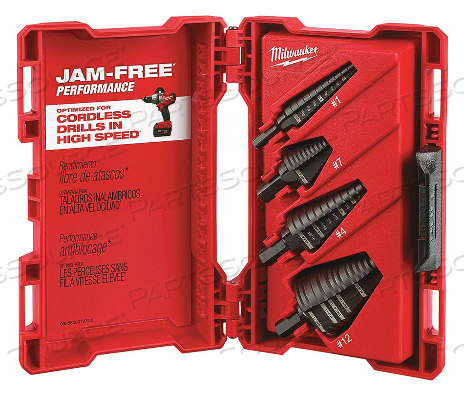 STEP DRILL BIT SET, 4 BITS by Milwaukee Electric Tools