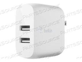 BOOST CHARGE, WALL CHARGER, 24 WATT, 4.8 A, 2 OUTPUT CONNECTORS (2 X USB), ON CABLE: USB-C by Belkin BOOST CHARGE, WALL CHARGER, 24 WATT, 4.8 A, 2 OUTPUT CONNECTORS (2 X USB), ON CABLE: USB-C by Belkin