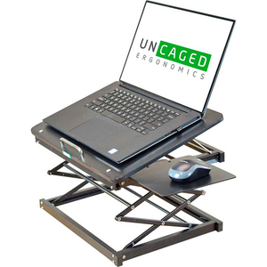 ERGONOMIC LAPTOP STAND AND STANDING DESK, BLACK by Uncaged Ergonomics