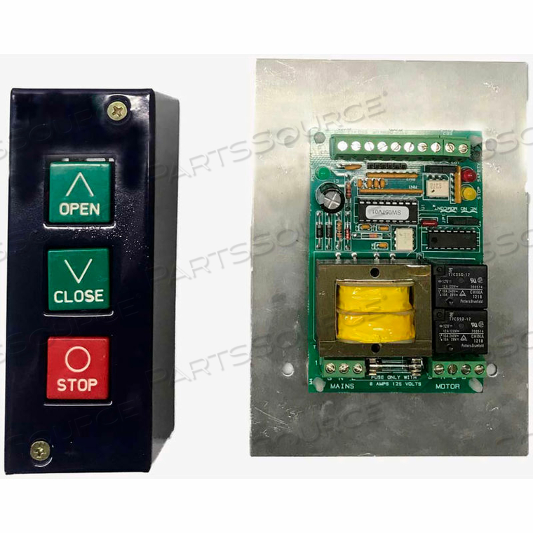 SMART MOTOR CONTROLLER WITH NEMA 1 THREE BUTTON CONTROLLER FOR GOFF'S MOTORIZED G1-1200 SCREEN DOORS 