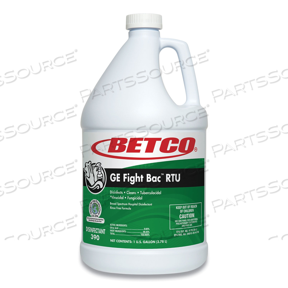 GE FIGHT BAC RTU DISINFECTANT, FRESH SCENT, 1 GAL BOTTLE by Betco Corporation GE FIGHT BAC RTU DISINFECTANT, FRESH SCENT, 1 GAL BOTTLE by Betco Corporation