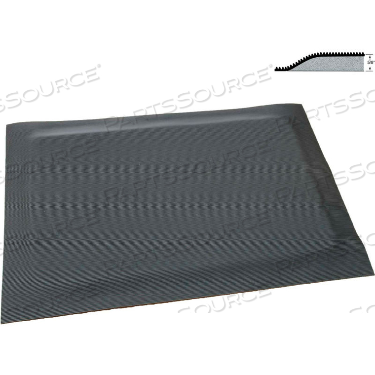 RHINO MAT CORRUGATED SWITCHBOARD MAT 5/8" THICK 3' X 4' BLACK 