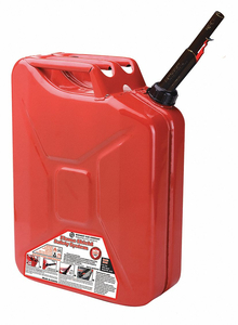 GAS CAN 5 GAL. SELF RED STEEL 18-1/4 H by Midwest Can