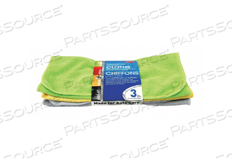 MICROFIBER CLOTH 12 X 16 ASSORTED PK3 by Carrand MICROFIBER CLOTH 12 X 16 ASSORTED PK3 by Carrand