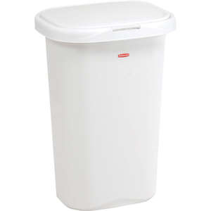 LINER LOCK SPRING TOP WASTEBASKET 5L58 52 QT, WHITE by Rubbermaid Cart