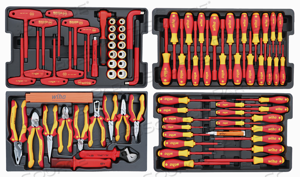 112 PIECE MASTER ELECTRICIAN"S INSULATED TOOLS SET IN ROLLING HARD CASE by Wiha Tools