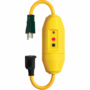 GFCI CORD SET, IN-LINE, AUTO RESET, 18 INCH, YELLOW by Tower Manufacturing Corporation GFCI CORD SET, IN-LINE, AUTO RESET, 18 INCH, YELLOW by Tower Manufacturing Corporation