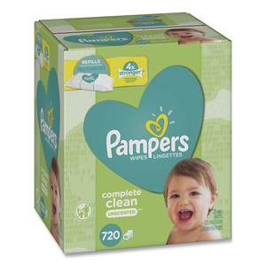 COMPLETE CLEAN BABY WIPES, 1-PLY, BABY FRESH, 80 WIPES/PACK, 9 PACKS/CARTON by Pampers