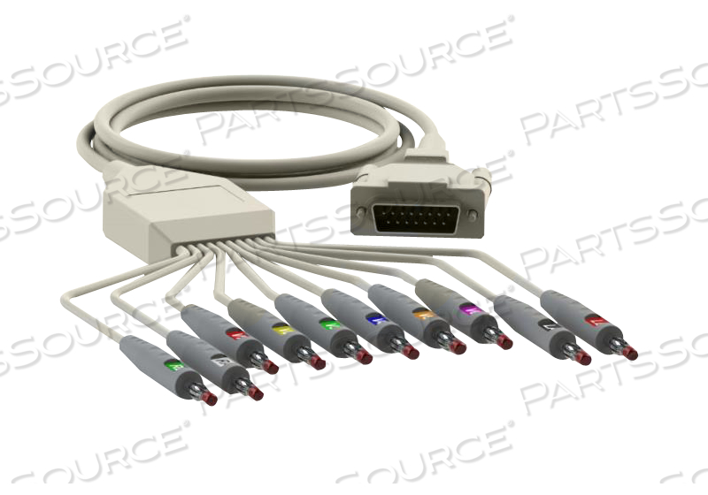 10 LEAD SHIELDED BANANA ECG CABLE 