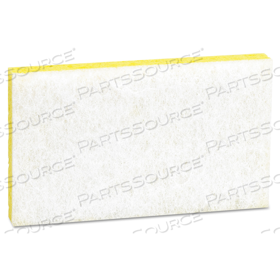LIGHT-DUTY SCRUBBING SPONGE, #63, 3.6 X 6.1, 0.7" THICK, YELLOW/WHITE by 3M Consumer LIGHT-DUTY SCRUBBING SPONGE, #63, 3.6 X 6.1, 0.7" THICK, YELLOW/WHITE by 3M Consumer