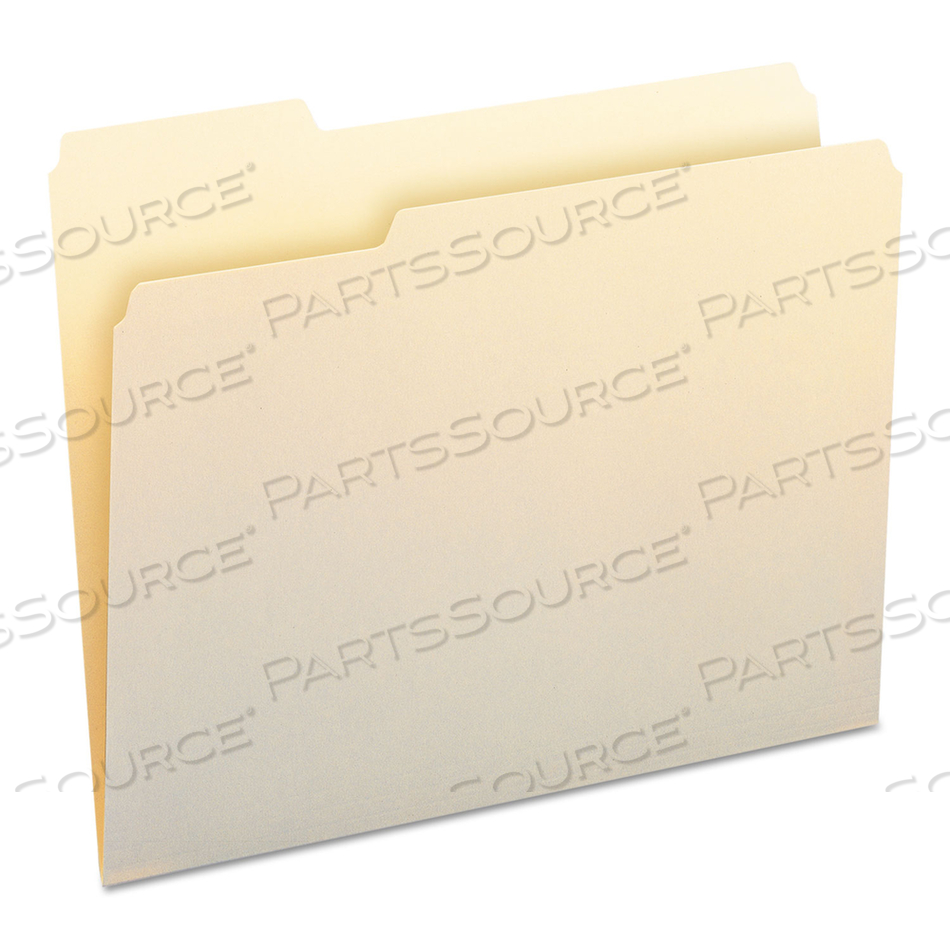 MANILA FILE FOLDERS, 1/3-CUT TABS: LEFT POSITION, LETTER SIZE, 0.75" EXPANSION, MANILA by Smead