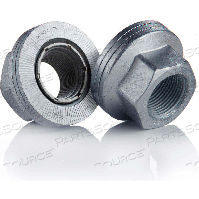 WEDGE LOCKING WHEEL NUT - M22 X 1.5 - CARBON STEEL - ZINC FLAKE COATED - PKG OF 20 by Nord-Lock WEDGE LOCKING WHEEL NUT - M22 X 1.5 - CARBON STEEL - ZINC FLAKE COATED - PKG OF 20 by Nord-Lock