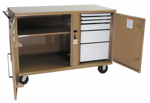 MOBILE CABINET BENCH STEEL 54-1/4 W 26 D by Knaack