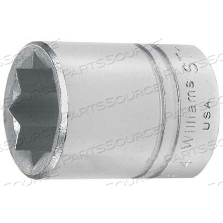 ST-818 WILLIAMS SOCKET, 1 1/2 INCH OAL, SAE, SHALLOW, 1/2 INCH DRIVE, 9/16 INCH 