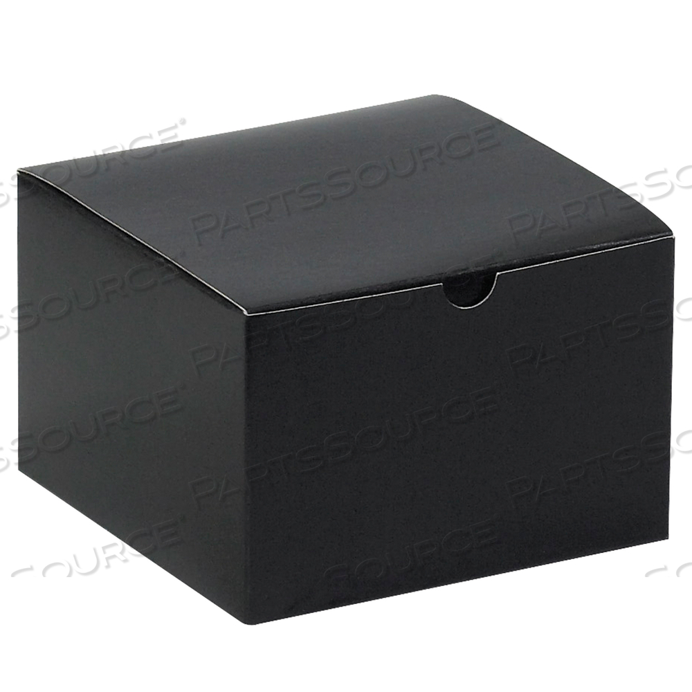 GIFT BOXES, 6" X 6" X 4", BLACK GLOSS, 100/CASE by BOX Partners (Box Acquisitions, LLC)