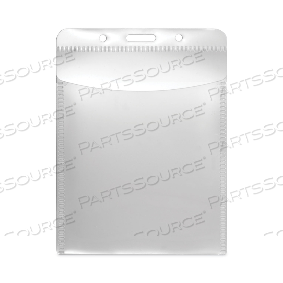 PVC-FREE BADGE HOLDERS, VERTICAL, CLEAR 3.5" X 5.13" HOLDER, 3.13" X 4.13" INSERT by Advantus