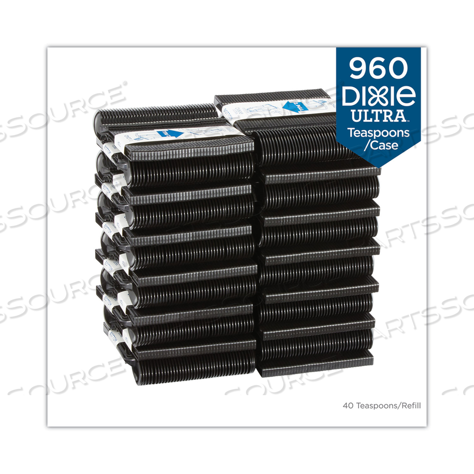 SPOON BLACK MEDIUM WEIGHT PLASTIC PK960 by Dixie