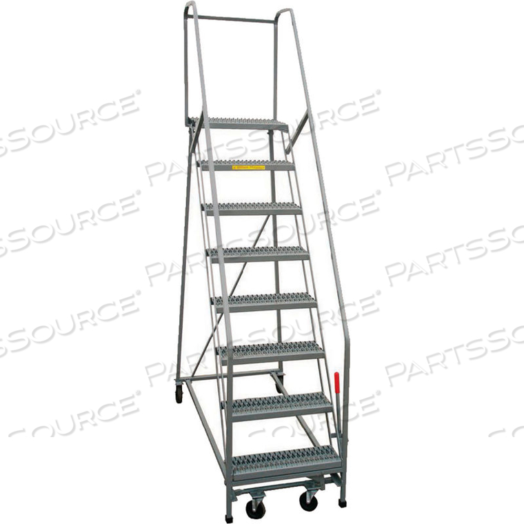 15-STEP ROLLING LADDER, SERRATED, 24" STEP WIDTH 