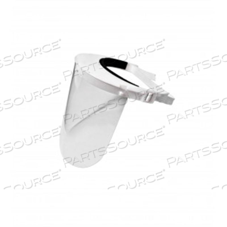 MEDICAL FACE SHIELD, POLYCARBONATE, CLEAR WINDOW, ADJUSTABLE HEAD STRAP by Pyramex