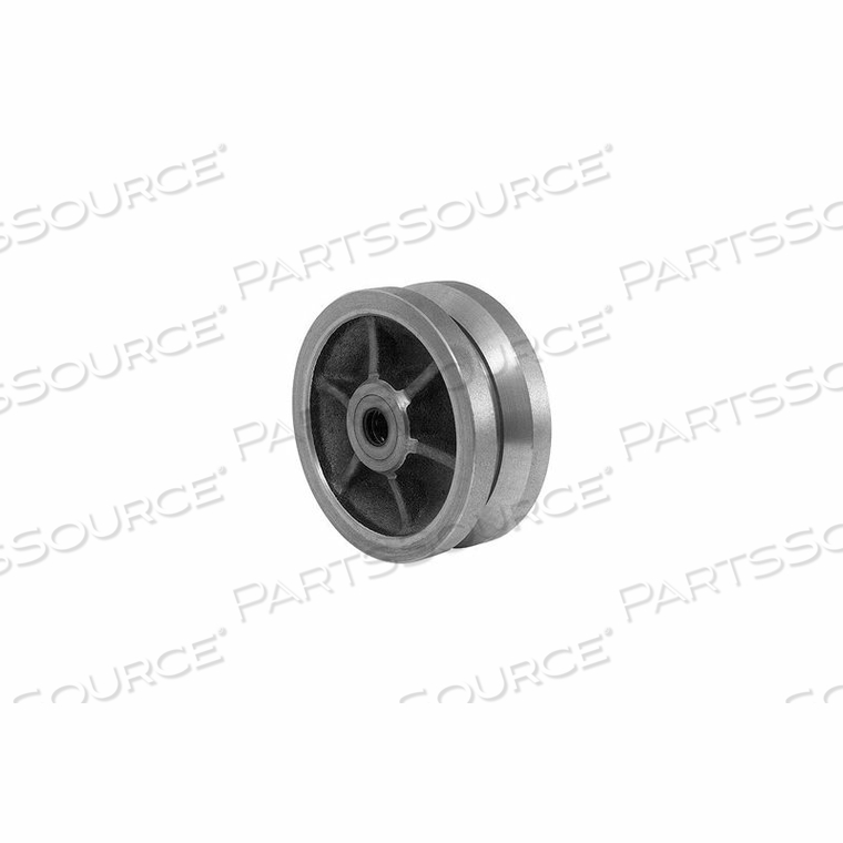 WHEEL - SEMI-STEEL V-GROOVED 6"DIA. 3000 CAP. LB. by Casters.Com