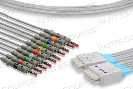 10 LEAD BANANA PLUG ECG LEADWIRE 