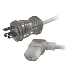 8FT 16 AWG NEMA 5-15P - C13 HOSPITAL GRADE POWER CORD - GREY by Quail Electronics