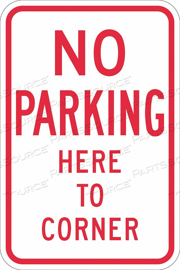 NO PARKING SIGN 18 H 12 W ALUMINUM by Lyle Signs Inc.