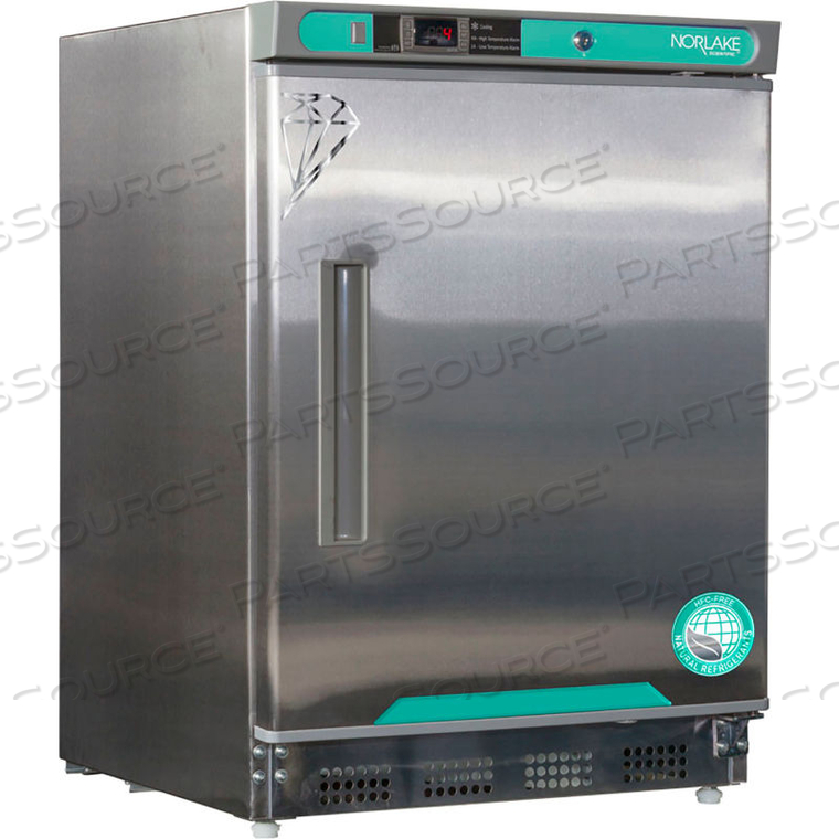 NOR-LAKE WHITE DIAMOND SERIES BUILT-IN UNDERCOUNTER REFRIGERATOR, SS DOOR/RIGHT HINGED by American BioTech Supply